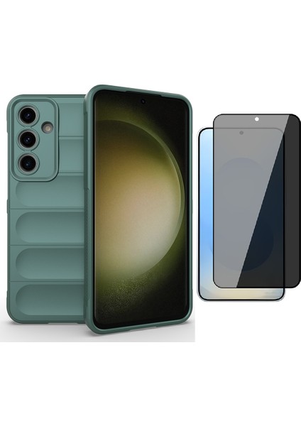 Samsung Galaxy A16 Kılıf Esnek TPU Oyuklu Arka Yüzey Tasarımlı Zore Etnik Silikon Kapak + Hayalet Ekran Koruyucu