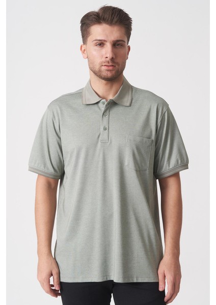 São Paulo 2448 Slim Fit Klasik Polo Yaka Pamuklu Likralı T-Shirt .çağla