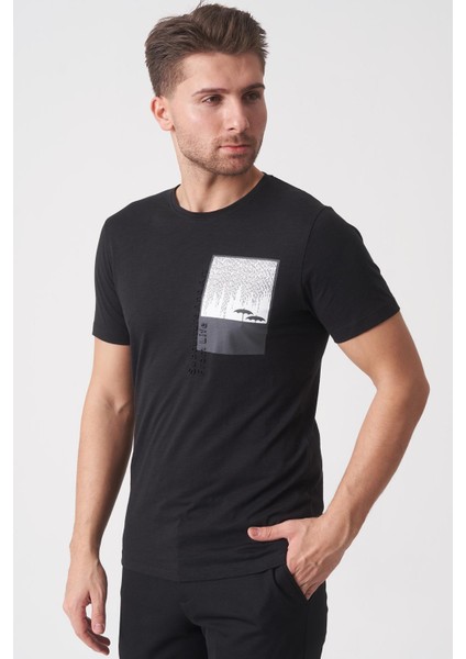 Brasília 3148 Slim Fit Pamuklu Likralı Bisiklet Yaka T-Shirt Siyah fiyatları