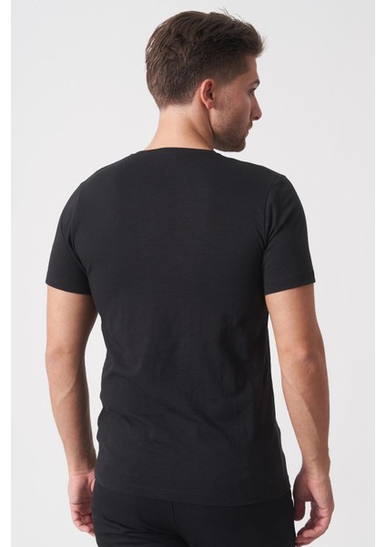Brasília 3148 Slim Fit Pamuklu Likralı Bisiklet Yaka T-Shirt Siyah fırsatları
