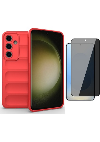 Samsung Galaxy A16 Kılıf Esnek TPU Oyuklu Arka Yüzey Tasarımlı Zore Etnik Silikon Kapak + Hayalet Ekran Koruyucu