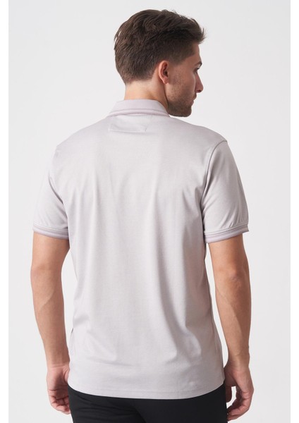 São Paulo 2448 Slim Fit Klasik Polo Yaka Pamuklu Likralı T-Shirt Taş fırsatları
