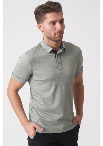 Fortaleza 3153 Slim Fit Pamuklu Polo Yaka T-Shirt Çağla modelleri