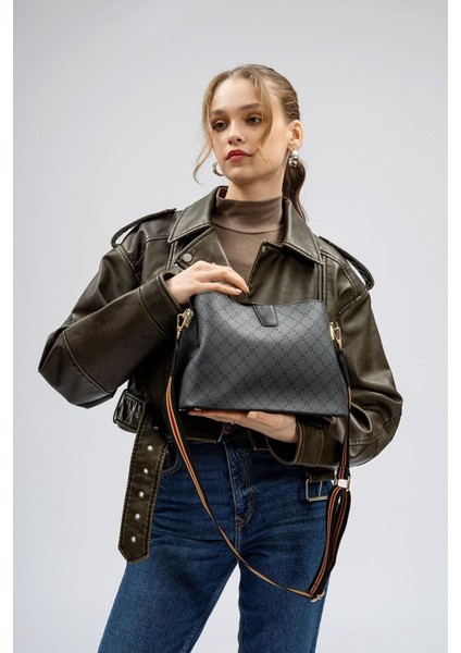 Desenli Kadın El Ve Omuz Çantası