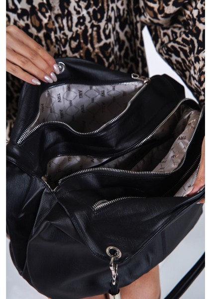 Kadın Siyah Yumuşak Deri Kol Omuz Çantası fiyatları