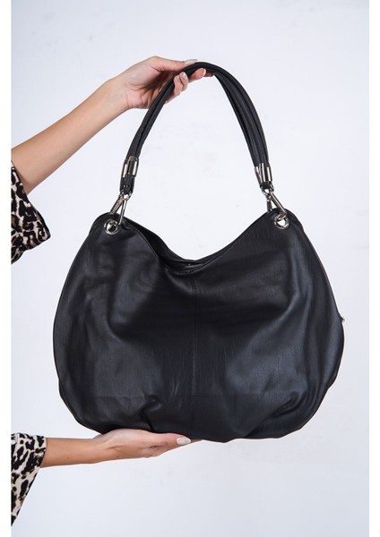 Kadın Siyah Yumuşak Deri Kol Omuz Çantası modelleri