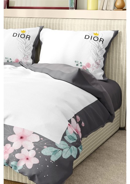Marka Nevresim Takımı Çift Kişilik Pamuklu Saten Kumaş 6 Parça 3D Dijital Baskı Duvet Cover Set Model No:47