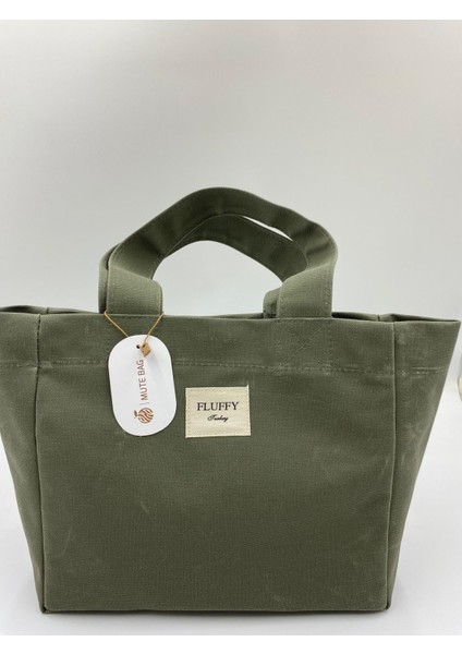 Green Tea Mumlu Kanvas Su Geçirmez Omuz El Çantası Lise Ve Üniverste Okul Çantası(En:28 Boy:25)