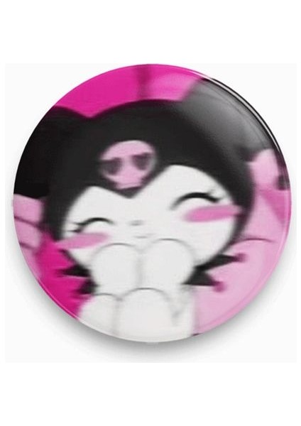 Kuromi Sanrio Özel Metal Rozet Y2K