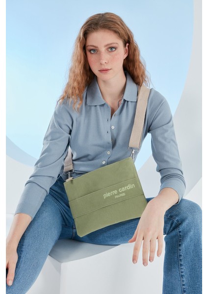 Defne Yeşili Mumlu Kanvas Kadın Omuz Çantası 05PO23Y3500
