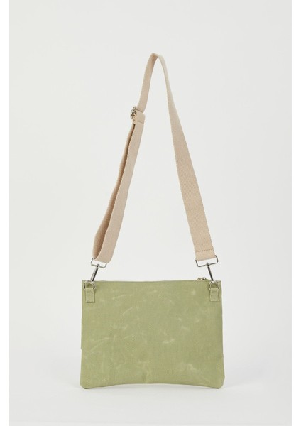 Defne Yeşili Mumlu Kanvas Kadın Omuz Çantası 05PO23Y3500 indirimleri