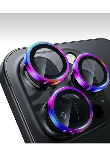 IPHONE 16 Pro / 16 Pro Max Uyumlu Tempered Glass Kamera Lens Koruyucu