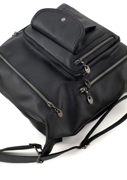 Kadin Siyah Sırt Ve Kol Yıkanma Deri Çanta modelleri