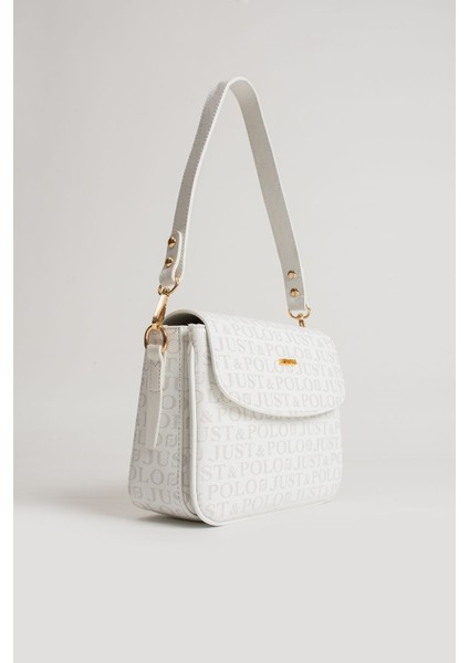 Beyaz Kadın Omuz Çantası Yeni Sezon Monogram Kumaş 2197 indirimleri