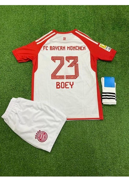 Bayern Münih S.boey Yeni Sezon Beyaz Çocuk Futbol Forması 2023/24 Forma Şort Çorap