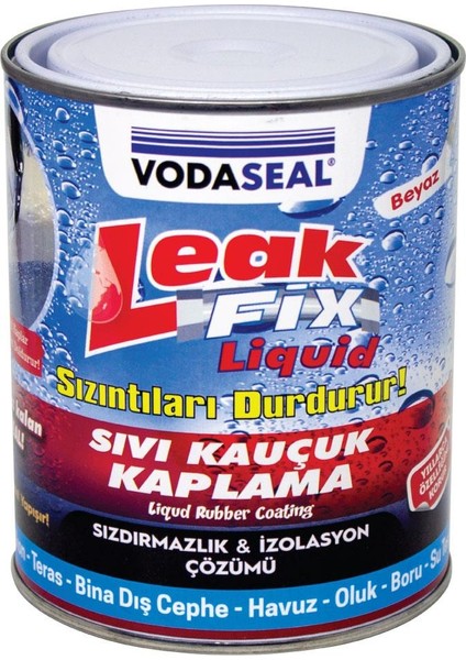 Leakfix Kauçuk Kaplama Sızdırmazlık Boyası 800 Gr. - Beyaz