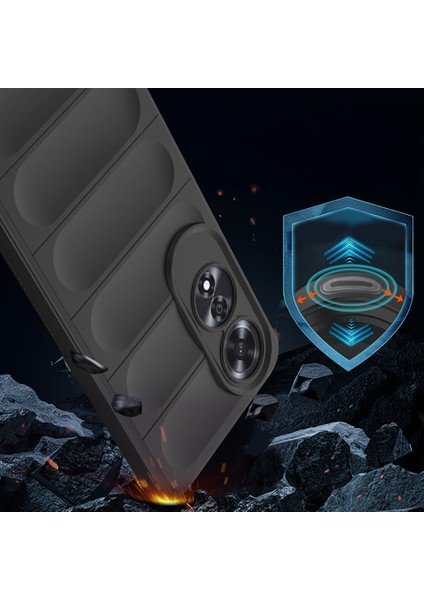 Oppo A60 Kılıf Esnek TPU Oyuklu Arka Yüzey Tasarımlı Zore Etnik Silikon Kapak + Hayalet Ekran Koruyucu