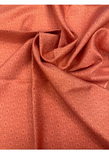 Tivil Monogram Ipek Şal 41407-KOYU Somon
