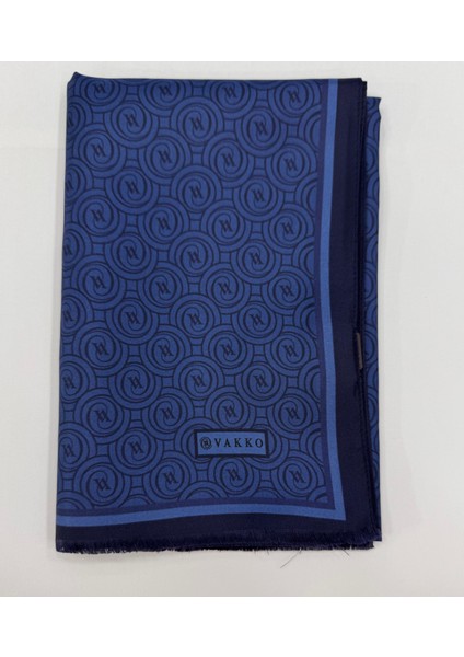 Tivil Monogram Ipek Şal 41407-LACIVERT