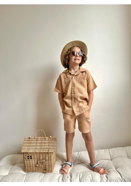 Erkek Çocuk Müslin Kumaş Gömlekli Takım fiyatları