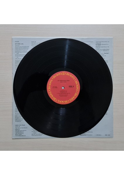 Billy Joel - An Innocent Man - 1983 - Dönem Baskı Plak - Longplay - Lp modelleri