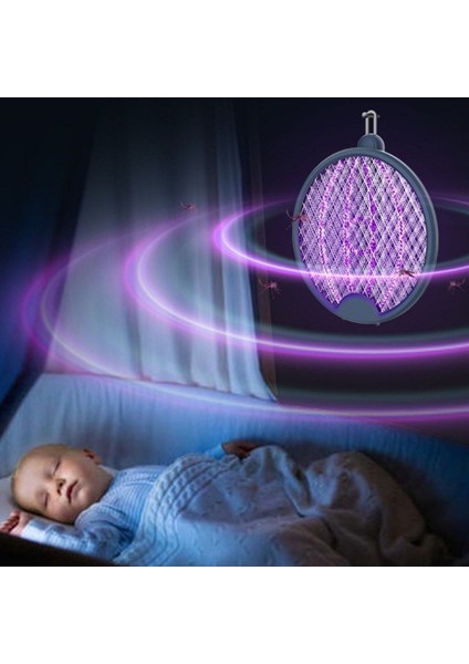 Asılabilen ve Masaüstü Olabilen 2W Sinek Öldürücü Mor Işıklı Raket (5067) fiyatları