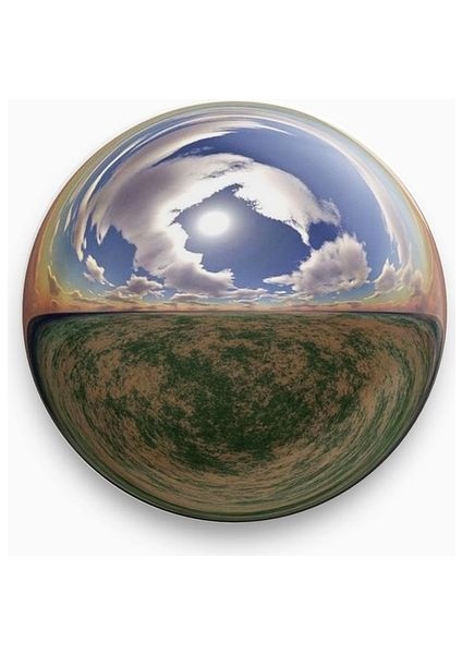Balık Gözü Kamera Şeklinde Nature Chrome Rozet