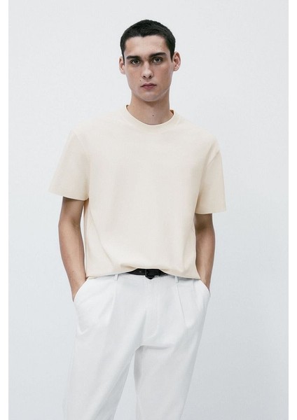 Krem Kısa Kol Halı Saha Antreman Forması