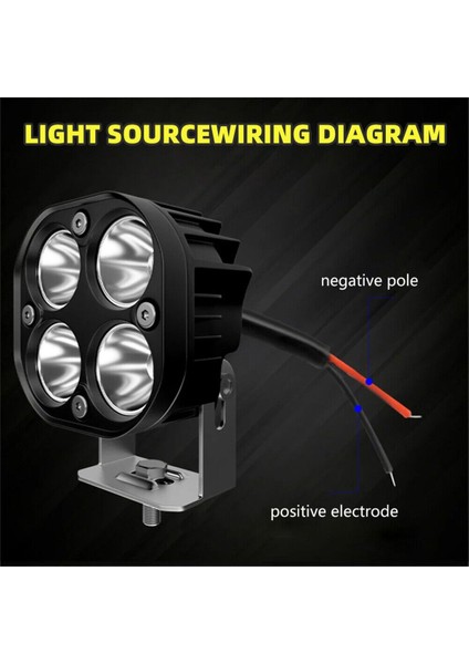 Offroad Sis Lambası 4 LED 20W Cree Beyaz LED Motorsiklet Uyumlu Ikili Set modelleri