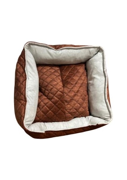 Kedi Köpek Yatağı Yıkanabilir Elyaf Dolgulu Yumuşak ve Konforlu 50X35X15CM fiyatları