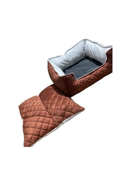 Kedi Köpek Yatağı Yıkanabilir Elyaf Dolgulu Yumuşak ve Konforlu 50X35X15CM fırsatları