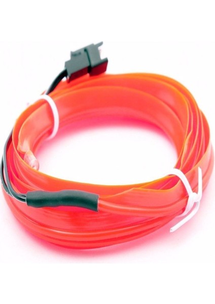 10 Adet Araç Içi Kırmızı Neon Ledi Ip LED Torpido Ledi 2 Metre Neon LED