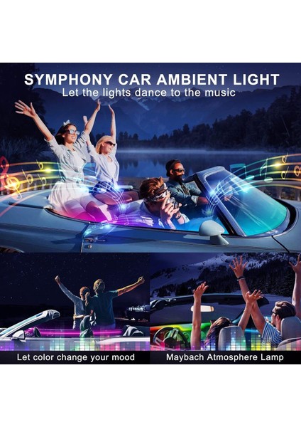 Araç Içi Ambiyans Aydınlatma Sistemi 18 In 1 Rgb LED Bluetooth Destekli - Müzik ve Ses Duyarlı fiyatları
