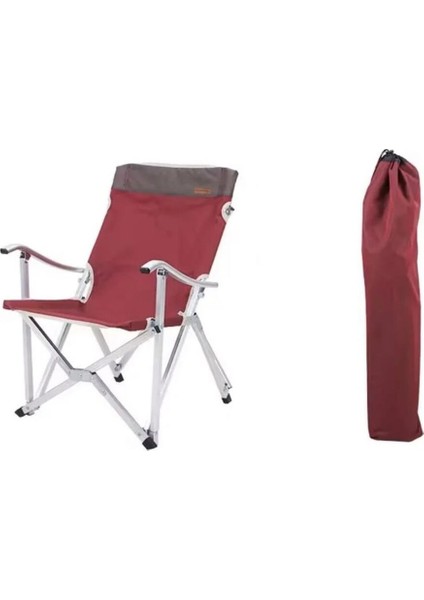 Dachuan Katlanır Kamp Sandalyesi Bordo indirimleri