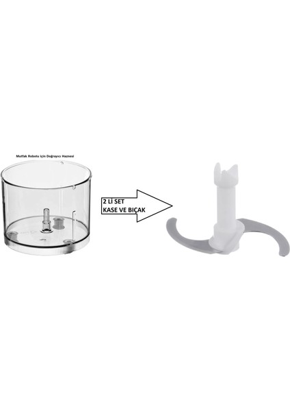 Ergomix Seri 4 El Blender Doğrayıcı Haznesi ve Bıçağı