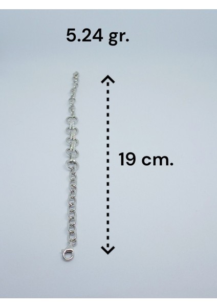 Zirkon Taşlı Halka Zincir Desenli 925 Ayar Gümüş Bileklik – Şık ve Modern Tasarım fiyatları