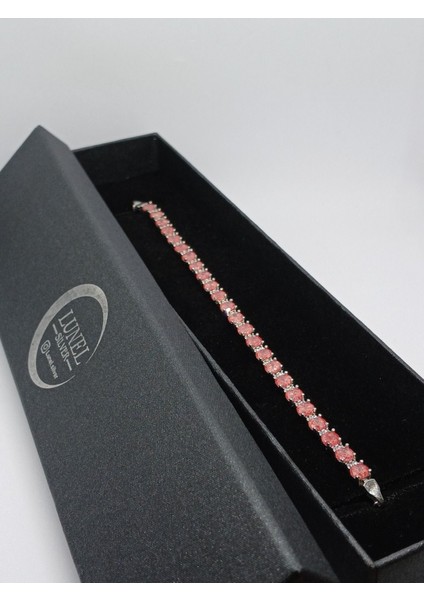 Simli Taşlı 925 Ayar Gümüş Bileklik – Şık ve Parlak Tasarım