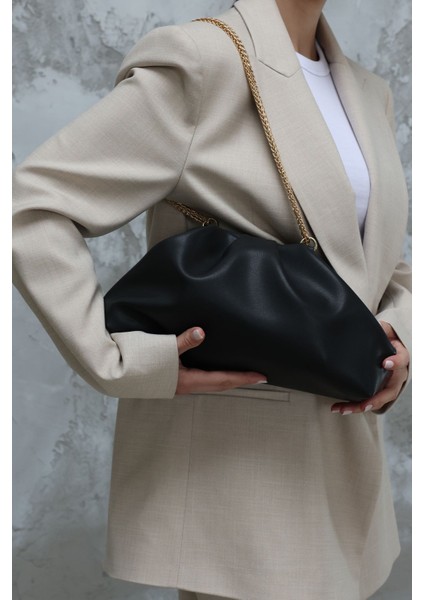 Siyah Kadın Zincirli Omuz Çantası fırsatları