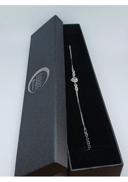 Kalp Taşlı Sonsuzluk Işareti Gümüş Bileklik - Şık ve Zarif Tasarım, Hediye Için Ideal fiyatları