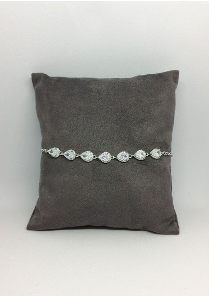 Damla Taşlı Şık ve Zarif Gümüş Bileklik - Özel Tasarım, Günlük ve Özel Günler Için fiyatları