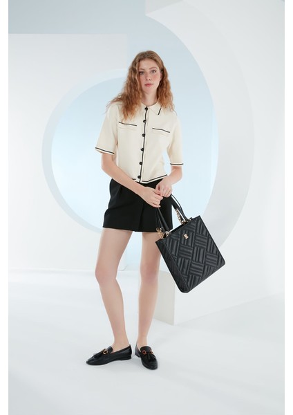 Siyah Kadın Omuz Çantası 05PO22K1626