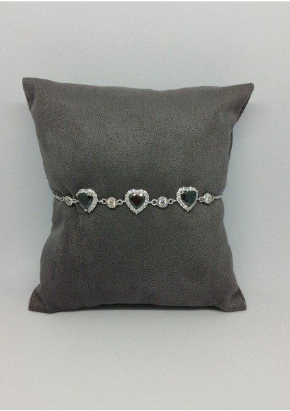 Kalp Taşlı 925 Ayar Gümüş Bileklik – Şık ve Zarif Takı, Özel Gün Hediyesi fiyatları