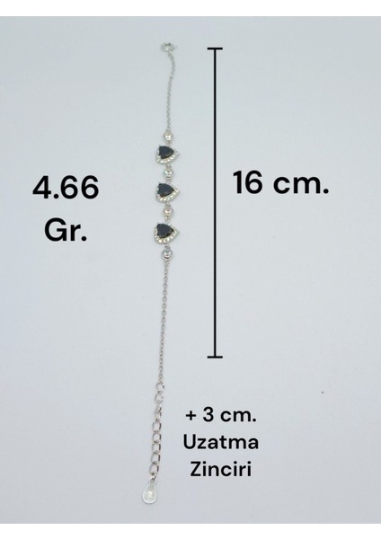 Kalp Taşlı 925 Ayar Gümüş Bileklik – Şık ve Zarif Takı, Özel Gün Hediyesi modelleri