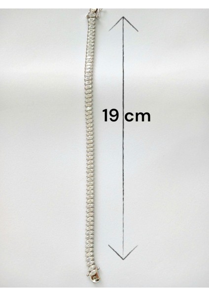 Gümüş Marquise Kesim Zirkon Taşlı Su Yolu Bileklik - Şık ve Zarif Tasarım (13,13 Gr.) modelleri