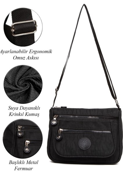 Kadın Krinkıl Omuz Çanta Şık Günlük Çapraz Askılı El Ve Omuz Çanta Ayarlanabilir Askı modelleri