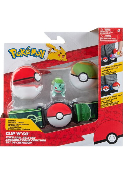 Clip 'n' Go Pokeball Kemer ve Figür Seti PKW3160 modelleri