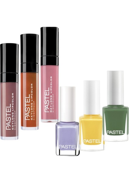 Daylong Lipcolor Kissproof - Likit Mat Ruj 3lü 49-30-39 + Oje 3lü 316-295-142