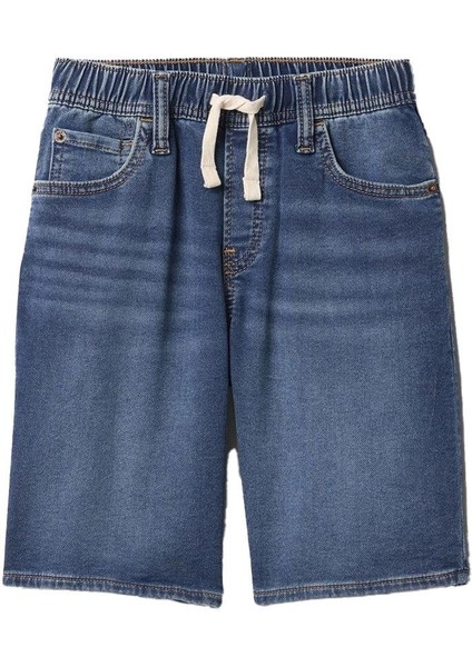 V-Po Relaxed Denim Şort - 742917