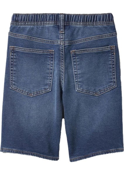 V-Po Relaxed Denim Şort - 742917