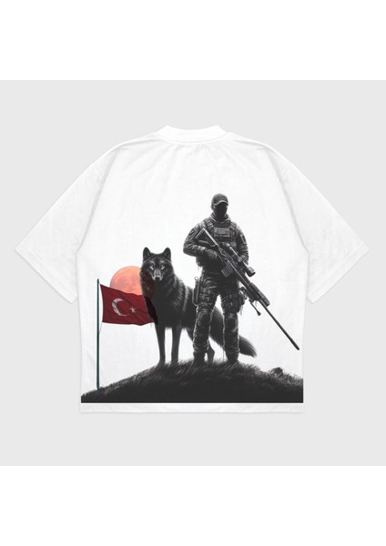 Oversize 'güç' Baskılı T-Shırt modelleri